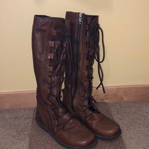 Brown Knee-High Leather Boots
